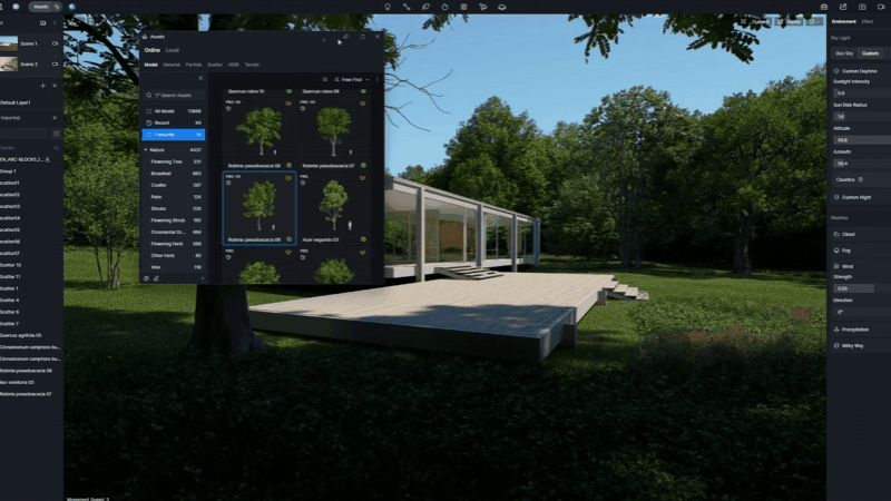 real-time rendering in D5 Render