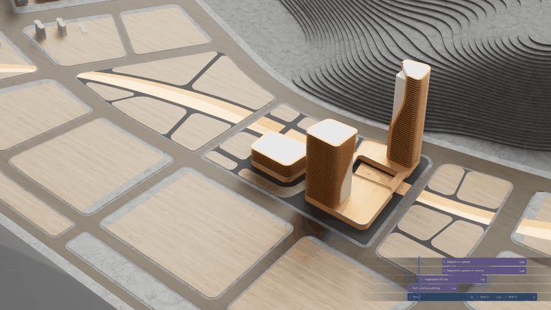 animation rendering using D5