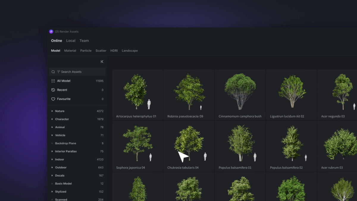 ready-to-use assets in D5
